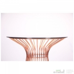 Стол Maleo, rose gold, glass top