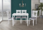 Обідній комплект Бруклін білого кольору стіл+4 стільця (Мікс-Меблі)