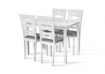 Обеденный комплект Бруклин белого цвета стол+4 стула (Микс-Мебель) 