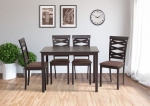 Обеденный комплект Бруклин (венге-шоколад) стол+4 стула (Микс-Мебель) 