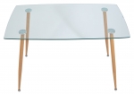 Обідній комплект скляний стіл Грейс + 4 стільці Ембер-L (Мікс-Меблі)