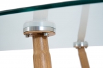 Обеденный комплект стеклянный стол Грейс + 4 стула Ембер-L (Микс-Мебель) 
