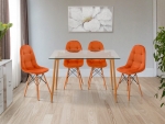 Обеденный комплект стол Джангл Glass+4 стула Джастин (Микс-Мебель)
