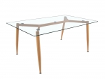 Обідній комплект стіл Джангл Glass+4 стільця Джастін (Мікс-Меблі)