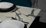 Комплект стіл Палацо білий та стільці Трініті бірюзовий 