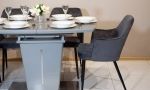 Комплект стол Адам керамика серый и стулья Вилсон серый 