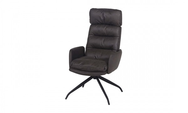 Кресло Гордон металл сиденье экокожа 640x760x1070 черный
