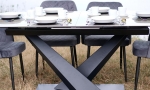 Комплект стіл Флейм та стільці Вілсон сірий 