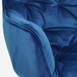 Кресло Cherry Velvet Синий/Черный