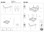 Стол обеденный GD-082 80(131)x80 Серый