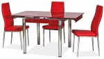 Стол обеденный GD-082 80(131)x80 Красный