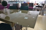 Стол обеденный GD-018 110(170)x74 Темный беж