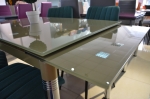 Стол обеденный GD-018 110(170)x74 Темный беж