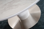 Стіл обідній Orbit 120 Ceramic Білий Ефект Мрамору/Білий Мат