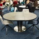 Стол обеденный Orbit 120 Ceramic Серый Эффект Мармура/Антрацит
