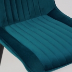 Стул KIM VELVET черный каркас / БИРЮЗА BLUVEL 85