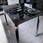 Стол обеденный Damar ll 100 х 60 см Черный / Хром