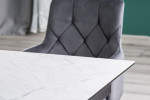Стол обеденный Cavalli II Ceramic 90x160 Белый Мармур/Черный Мат