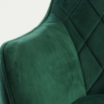 Крісло Linea Velvet Зелений/Чорний