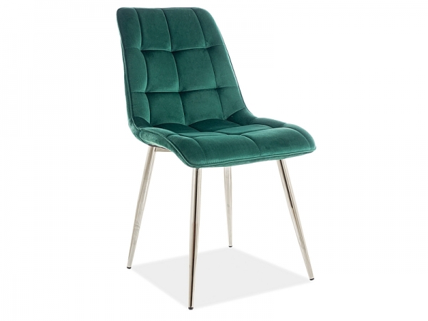 Стул CHIC VELVET хром каркас / зеленый BLUVEL 78