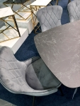 Стул LOTUS VELVET черный каркас / серый BLUVEL 14