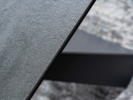 Стіл SALVADORE CERAMIC сірий мармур/чорний мат (160-240)X90 см