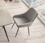 Стул Albi Velvet Светло Серый/Черный