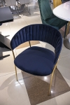 Стул Lira Velvet Синий/Золотой