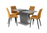 Стол обеденный Cosmo Grey 110(145)x68 см Графит / Серый Камень