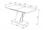 Стол обеденный Carvelo 140(180)x80 Белая Аляска / Индастриал