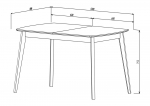 Exen II Intarsio Стол обеденный 120(160)х80 см Кремовый