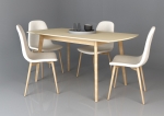 Exen II Intarsio Стол обеденный 120(160)х80 см Кремовый