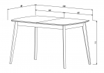 Exen II Intarsio Стіл обідній 120 (160) х80 см Сірий
