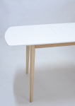 Exen II Intarsio Стіл обідній 120 (160) х80 см Білий