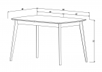 Exen Intarsio Стіл обідній 120х80 см Кремовий