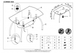 Стіл обідній Corwin BIS Halmar прозорий