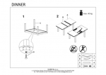 Стол обеденный Dinner 120/158 Halmar дуб крафт