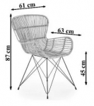 Стул K-335 Halmar натуральный ротанг