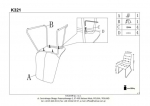 Стул K-321 Halmar синий / серый