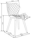 Стул K-277 Halmar серый-белый