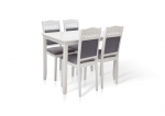 Обідній комплект Бродвей білого кольору стіл+4 стільця (Мікс-Меблі)