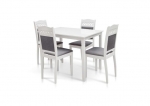 Обеденный комплект Бродвей белого цвета стол+4 стула (Микс-Мебель) 