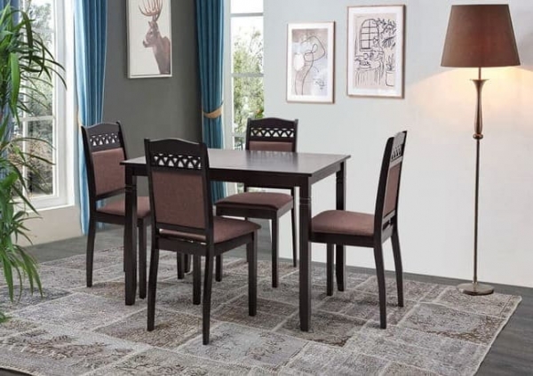 Обеденный комплект Бродвей (венге-шоколад) стол+4 стула (Микс-Мебель) 