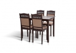 Обеденный комплект Бродвей (темный орех) стол+4 стула (Микс-Мебель) 