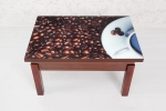 Стол-Трансформер Флай Темный орех + стекло с фотопечатью Кофе (Микс-Мебель) 