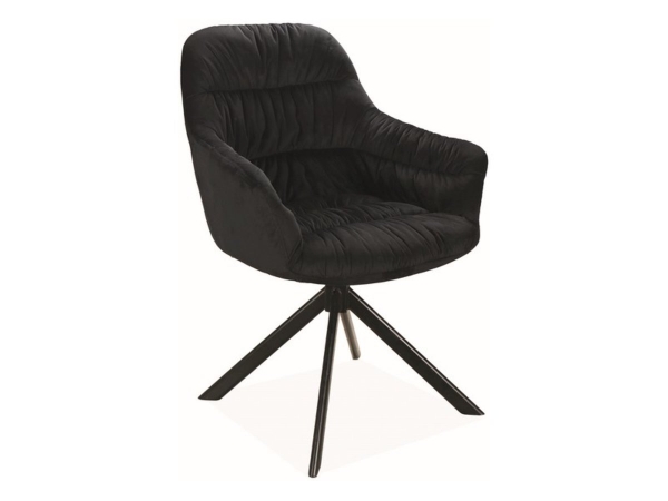 Стілець ASTORIA II VELVET чорний каркас/чорний BL.19