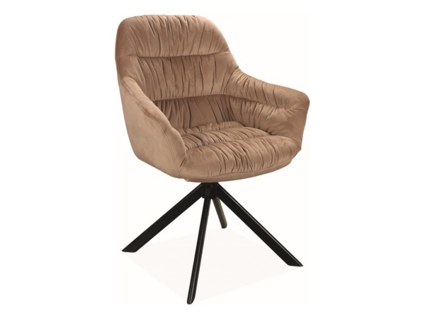 Стілець ASTORIA II VELVET чорний каркас/темний беж BL.40