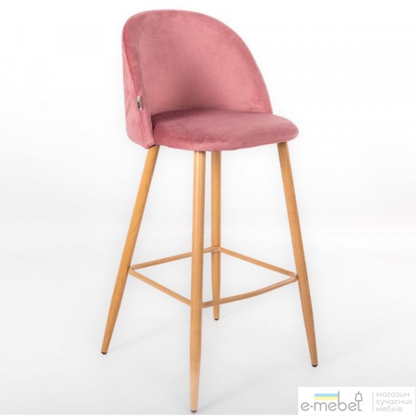 Барний стілець Bellini бук/pink