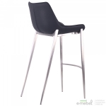 Барный стул Blanc black leather