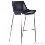 Барный стул Blanc black leather